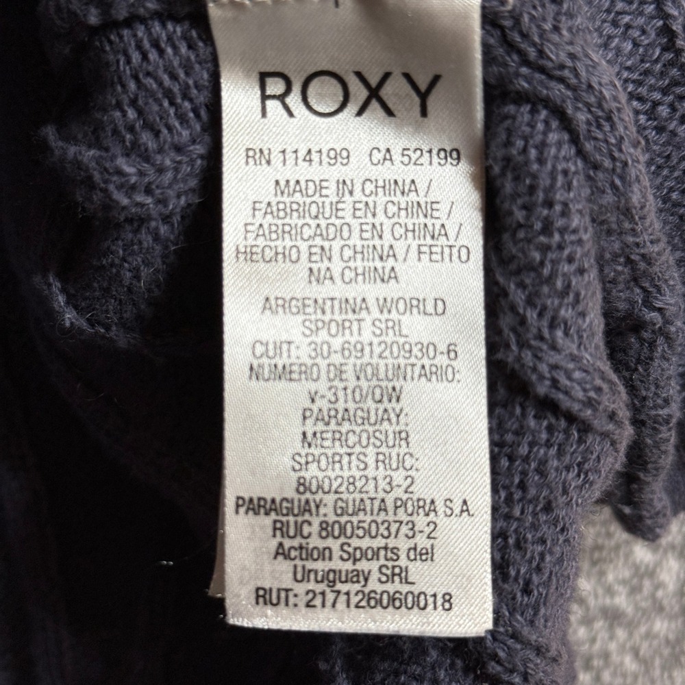 Roxy Tank Top Lot of 2 Ribbed Knit Button Front Medium Navy Blue Mustard Yellow - Picture 6 of 9